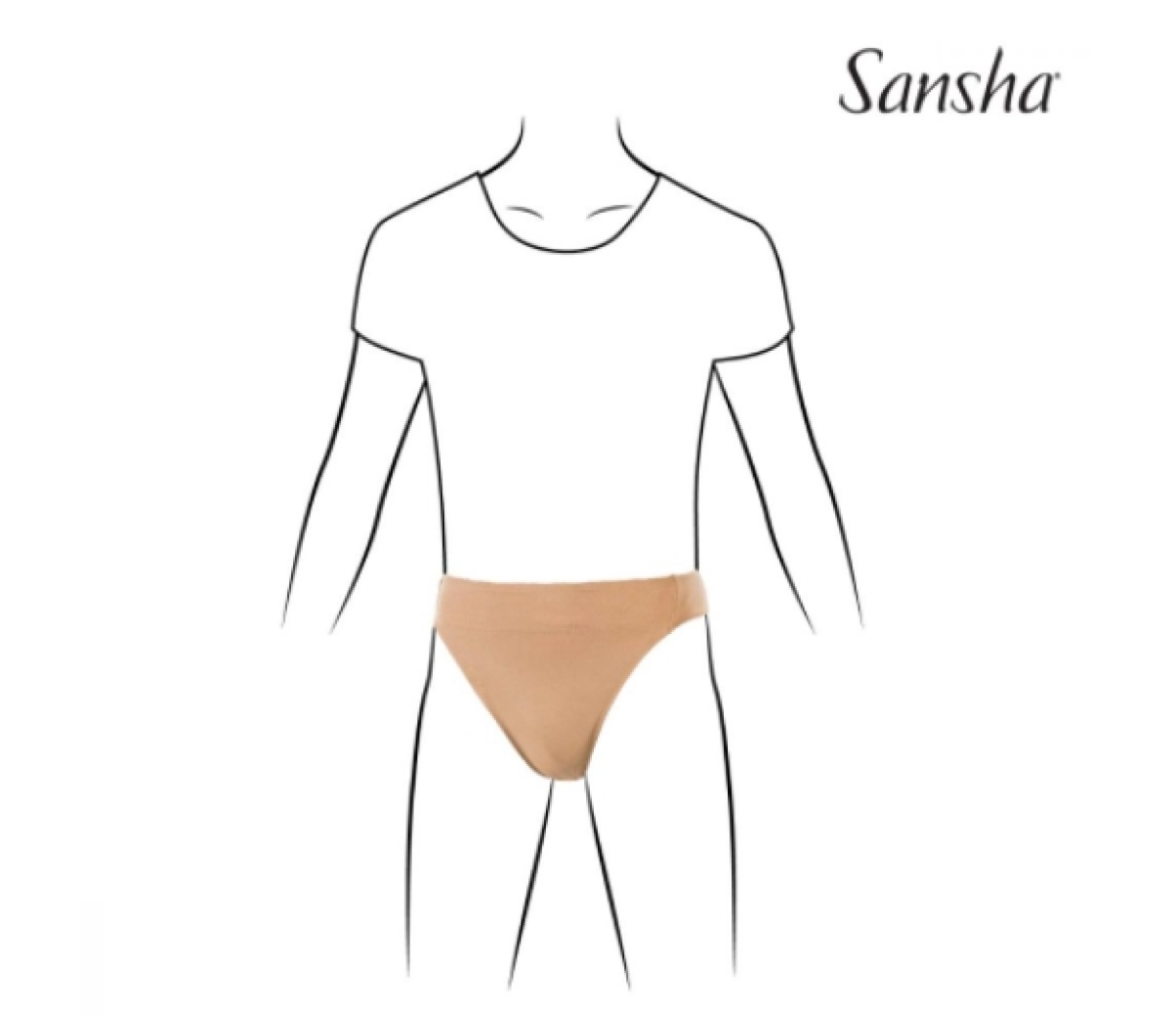 SANSHA Бандаж, 6, Light tan, 80% хлопок + 15% вискоза + 5% лайкра