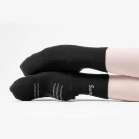 SANSHA Шкарпетки антислизькі, M-L (39,5-48,5), Black/Flu Pink