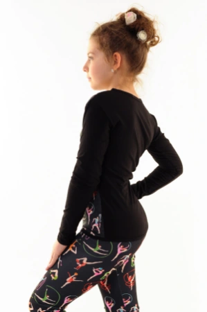 Футболка довгий рукав, Чорний / Прінтований, 90% бав. + 10% лайк. + біфлекс принт Футболка довгий рукав, Чорний / Прінтований, 90% бав. + 10% лайк. + біфлекс принт