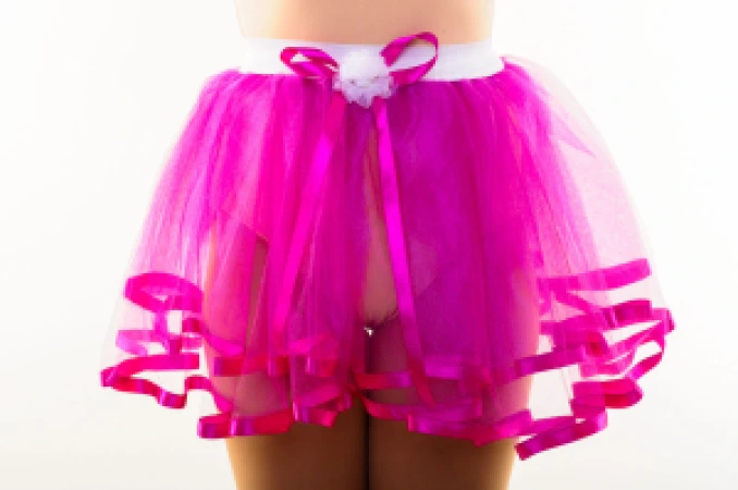 Р - Юбка "Ту-ту" с лентами (023), Бирюза, Фатин