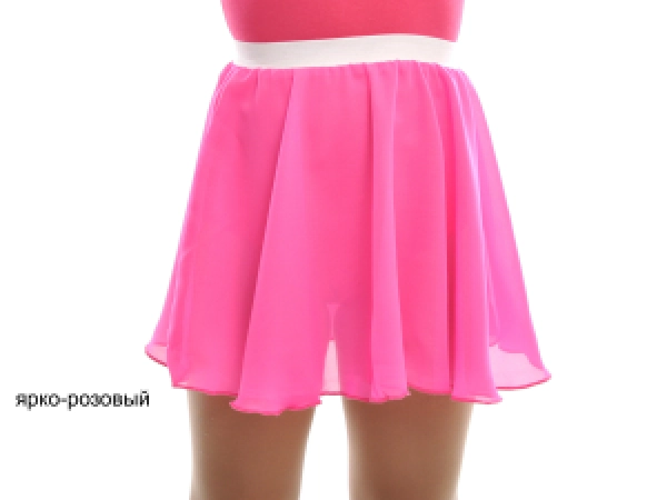 Юбка на резинке короткая (011), Бежевый, Шифон