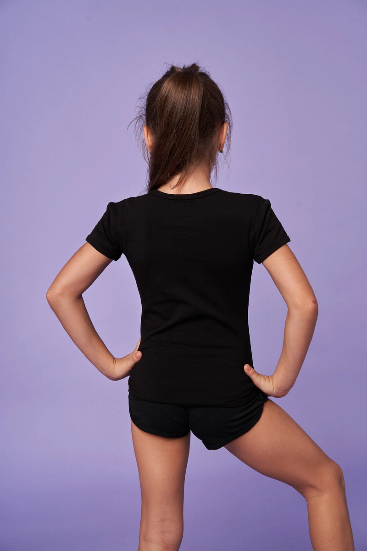 Футболка короткий рукав, Чорний (АВ + розсип), 90% бавовна + 10% лайкра термо Футболка короткий рукав, Чорний (АВ + розсип), 90% бавовна + 10% лайкра термо