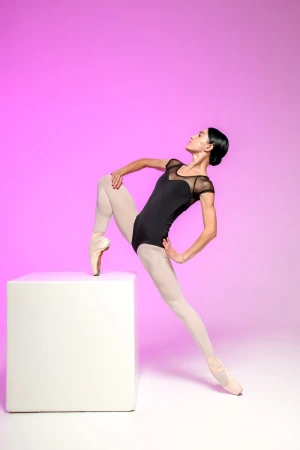 Купальник к/р  "Мартіна", Чорний, Масло+сітка Купальник к/р  "Мартіна", Чорний, Масло+сітка