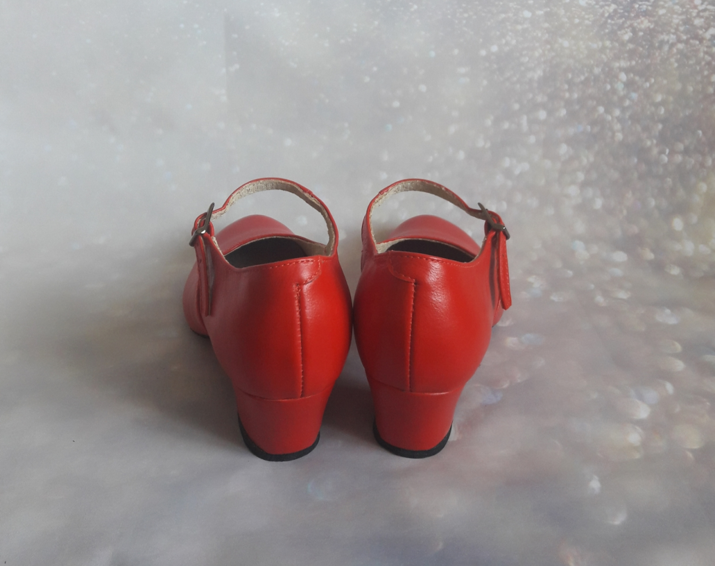 Туфлі народні, жіночі роздільна підошва (052), Червоний, Шкіра Туфлі народні, жіночі роздільна підошва (052), Червоний, Шкіра