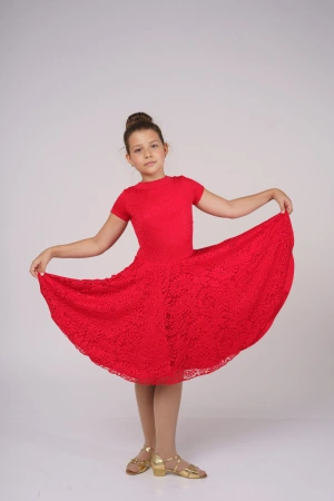 Бейсик короткий рукав "Бланш" (074), Фиолетовый, Бифлекс матовый+гипюр