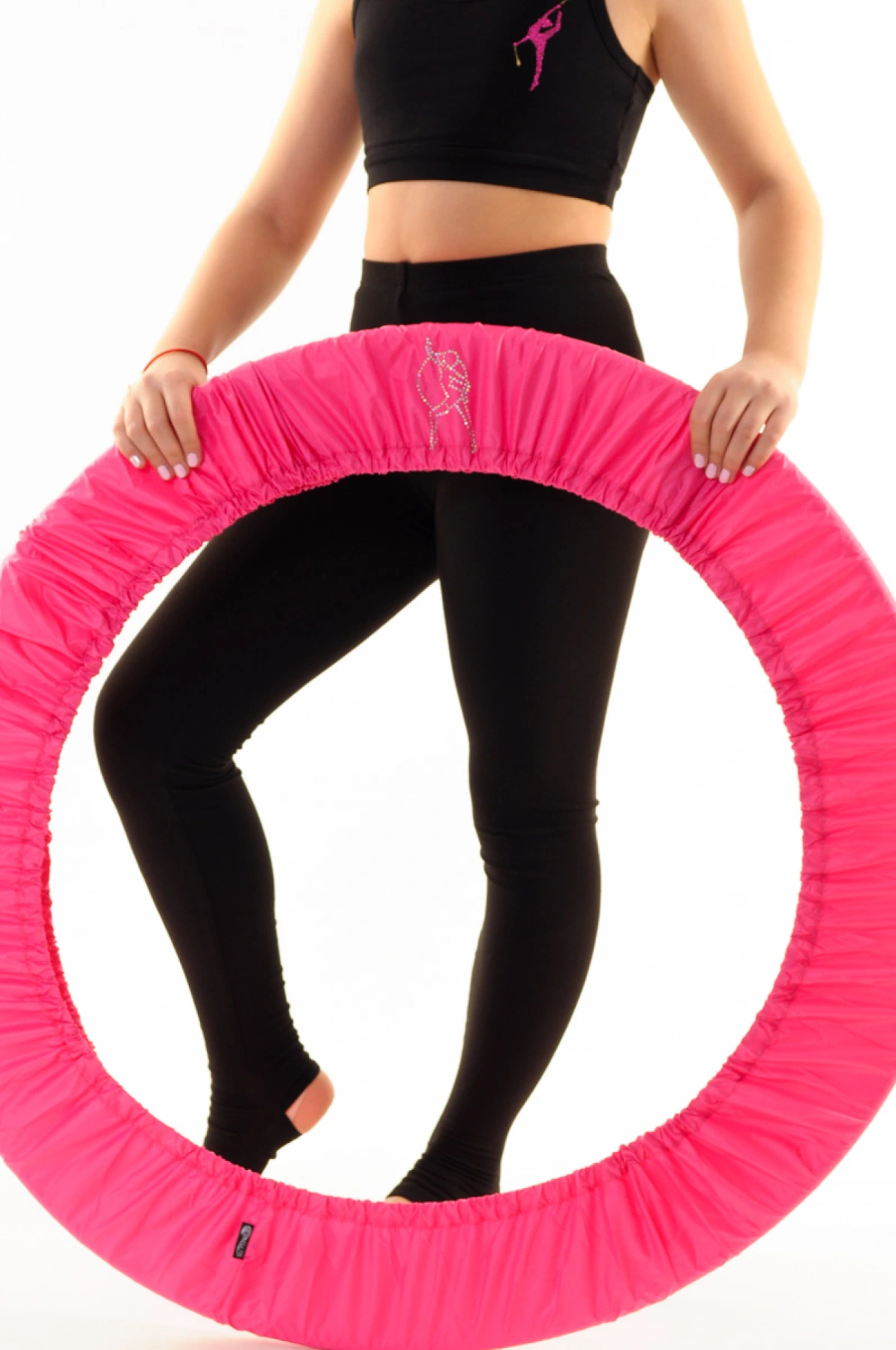 Чохол для обруча, Чорний (білі АВ), Велюр Чохол для обруча, Чорний (білі АВ), Велюр