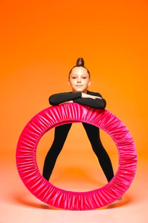 Чохол для обруча, Фіолетовий (біл + жовт), Велюр Чохол для обруча, Фіолетовий (біл + жовт), Велюр