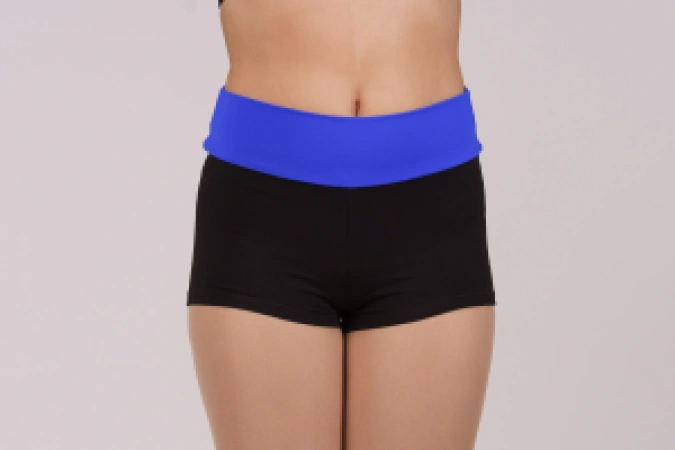 Шорти "Марія", Чорний / Електрик, 90% бав. + 10% лайк. + біфлекс матовий Шорти "Марія", Чорний / Електрик, 90% бав. + 10% лайк. + біфлекс матовий