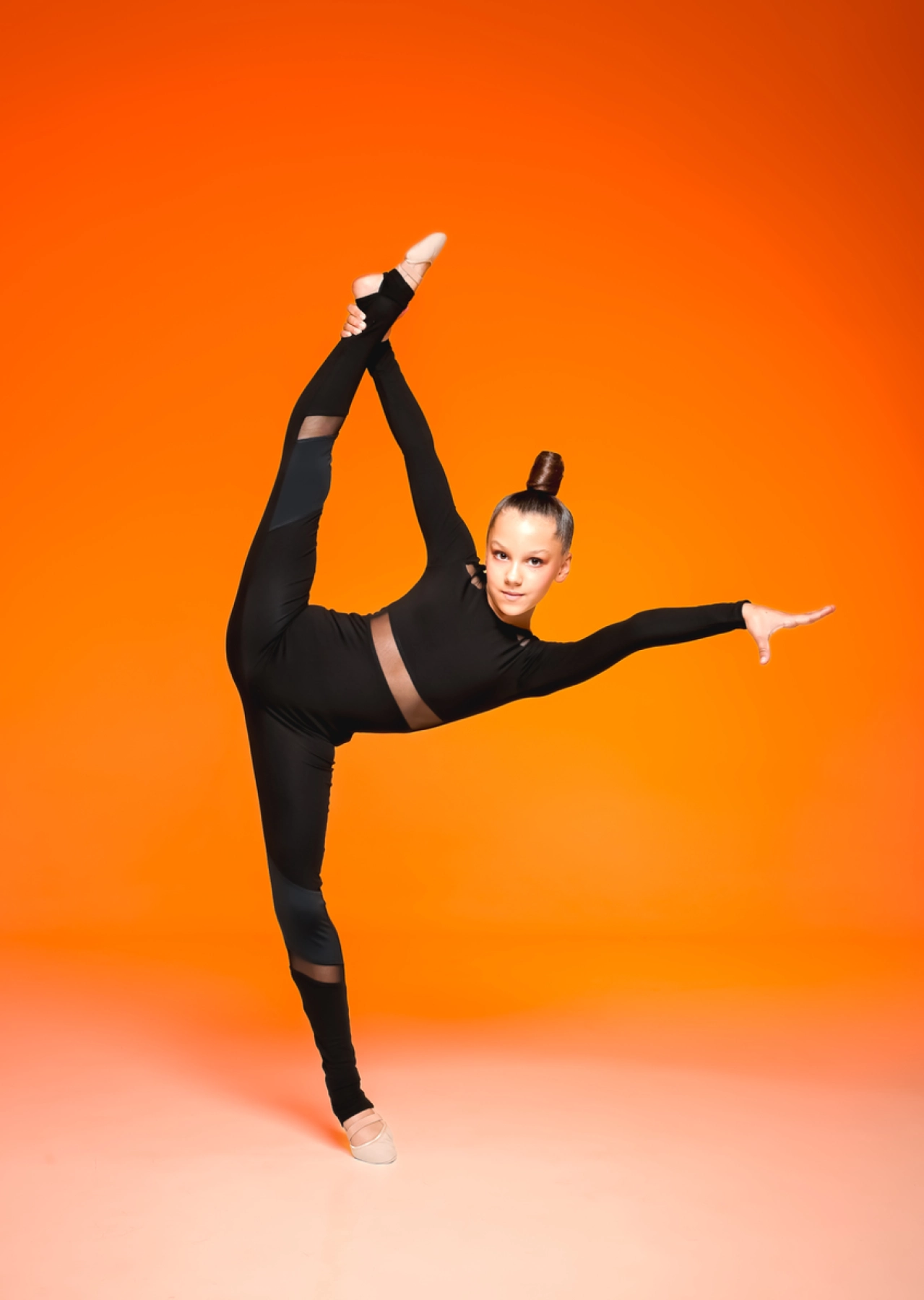 Комбинезон "Флоренция", Чёрный, 90% хлопок + 10% лайкра + б/ф + сетка