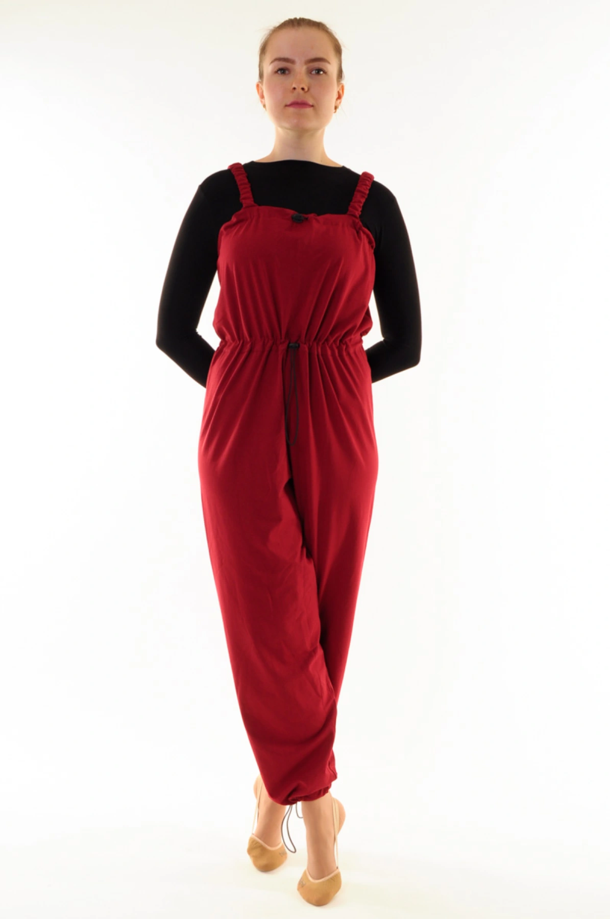 Комбинезон "Мари", Чёрный, 80% хлопок + 15% вискоза + 5% лайкра