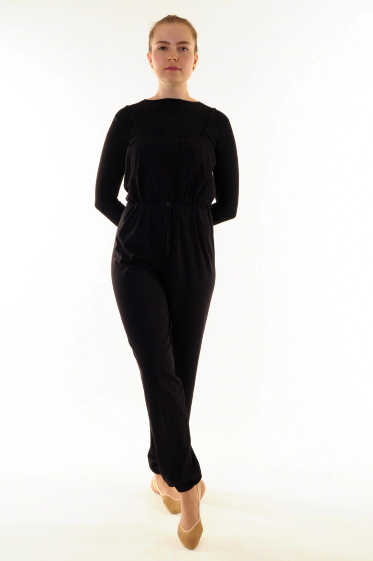 Комбинезон "Мари", Чёрный, 80% хлопок + 15% вискоза + 5% лайкра