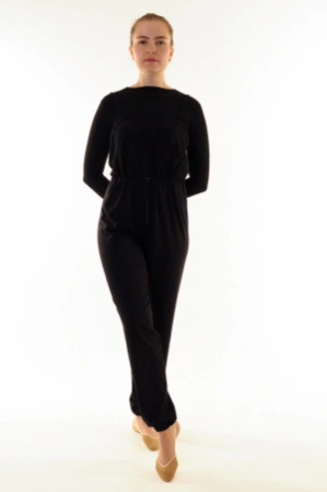 Комбинезон "Мари", Чёрный, 80% хлопок + 15% вискоза + 5% лайкра
