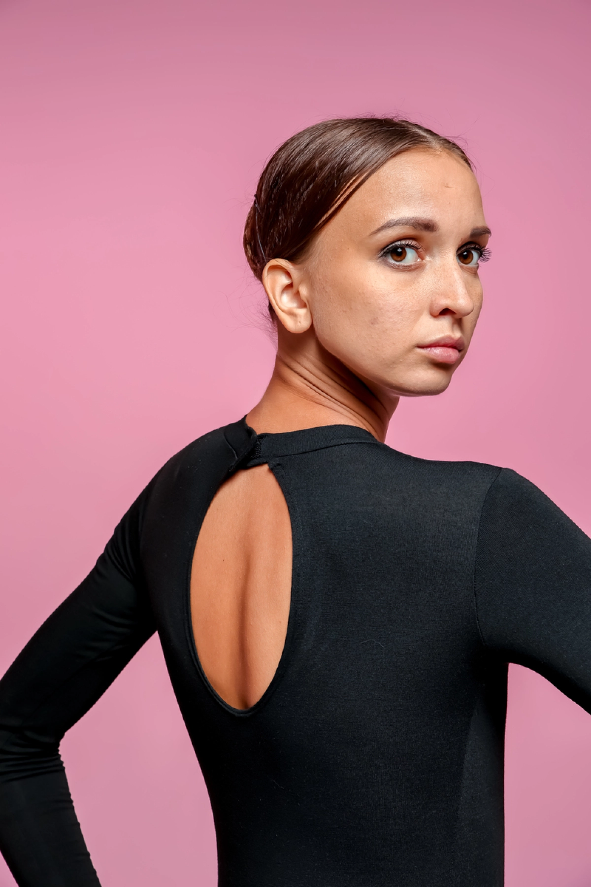 Комбінезон - лосини - стійка д\р, Чорний, 80% бавовна + 15% віскоза + 5% лайкра