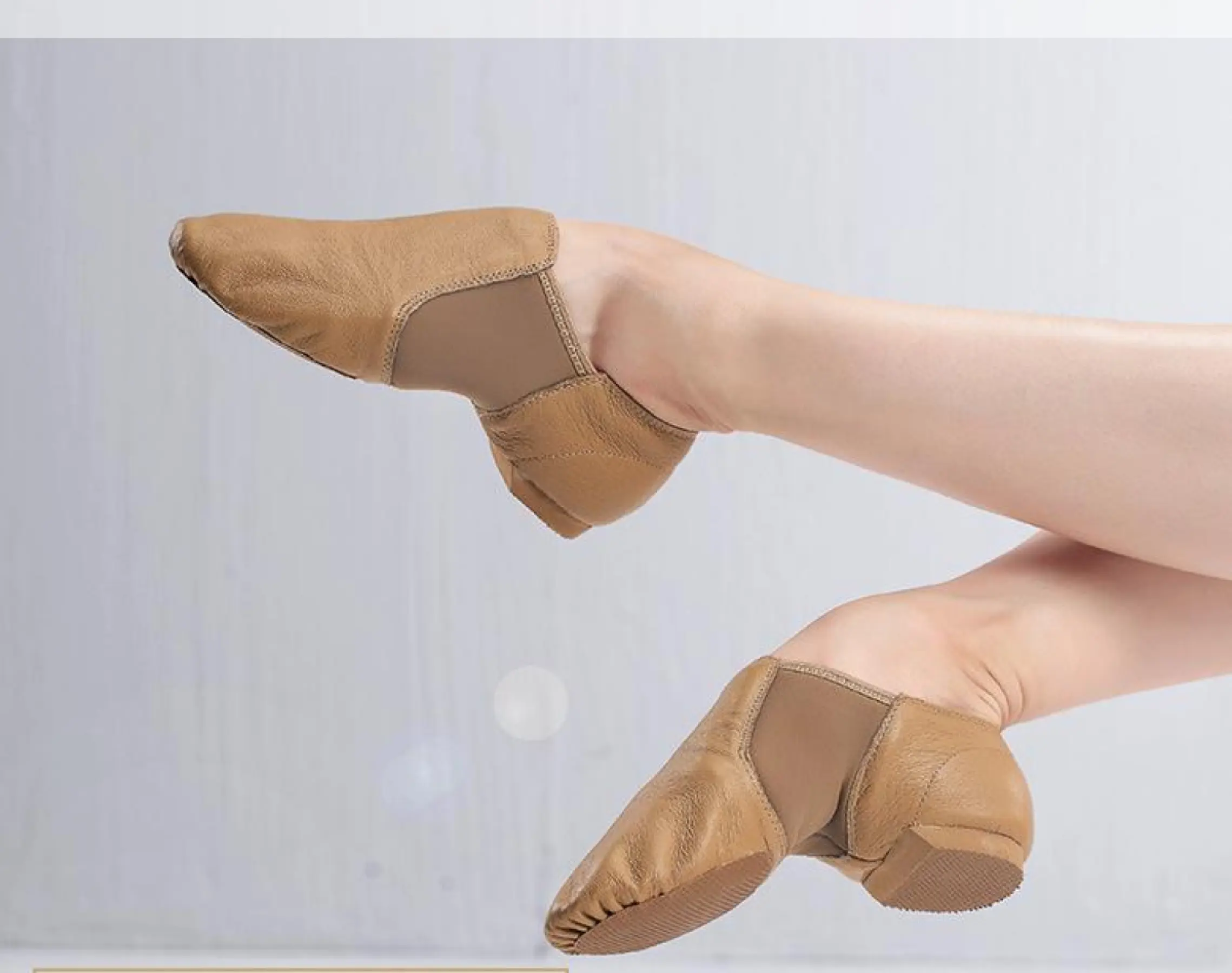 Джазівки низькі (011), Бежевий, Шкіра