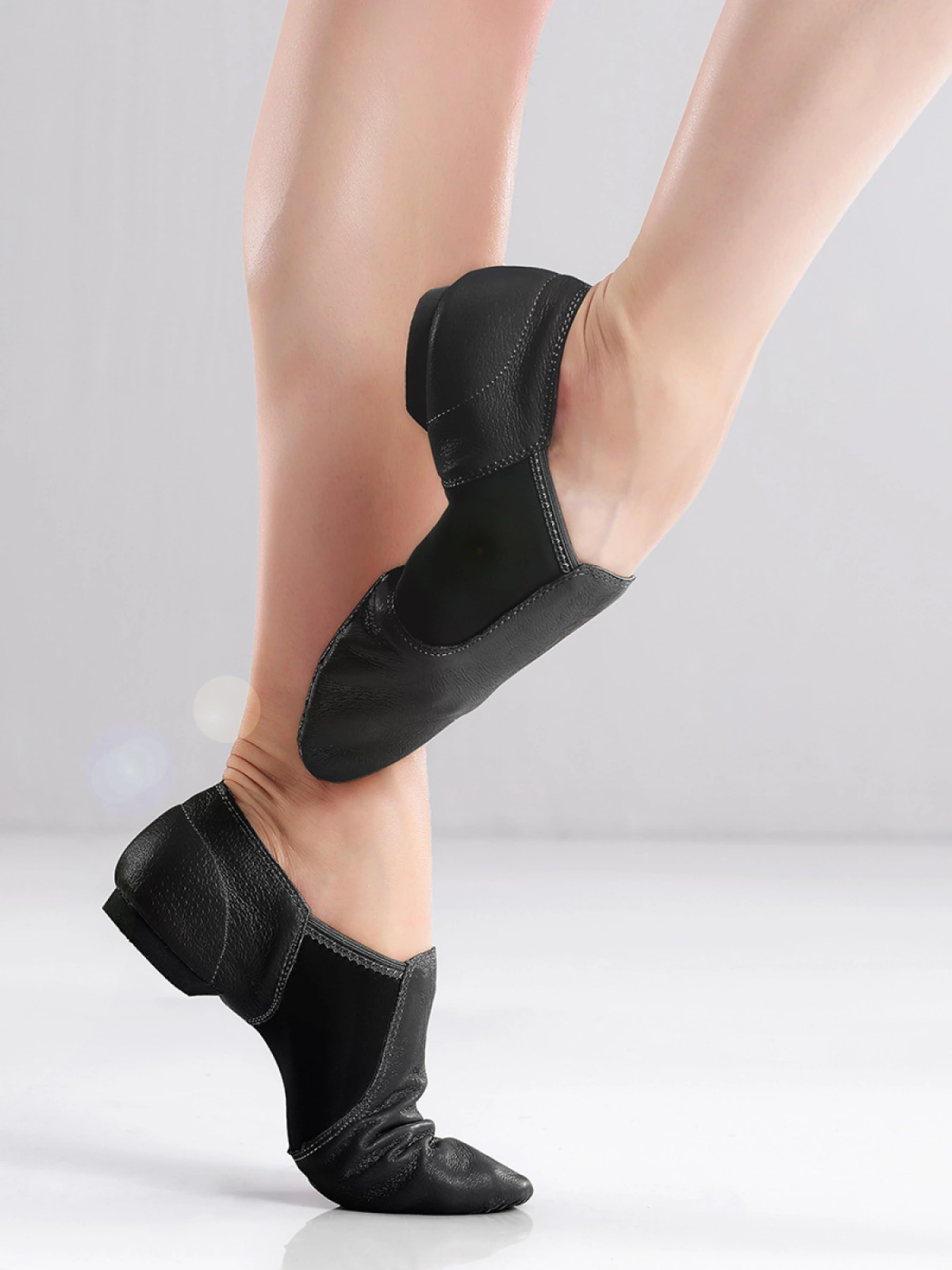 Джазівки низькі (011), Бежевий, Шкіра