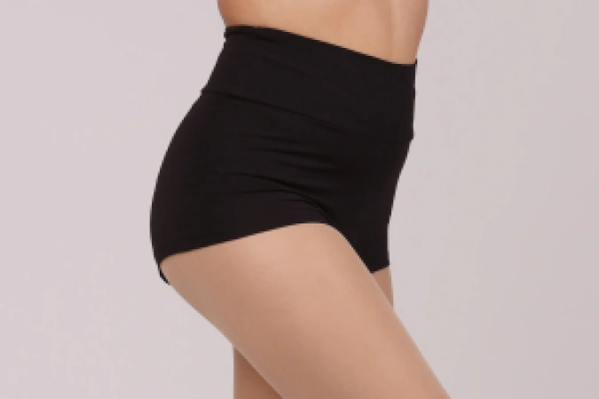 Р-Шорти "Go" високі, Чорний, 90% бавовна + 10% лайкра