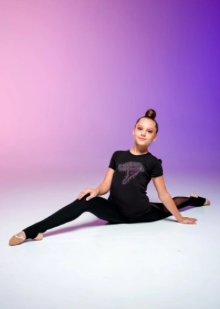 Футболка короткий рукав, Чорний (АВ + мал. АВ), 90% бавовна + 10% лайкра