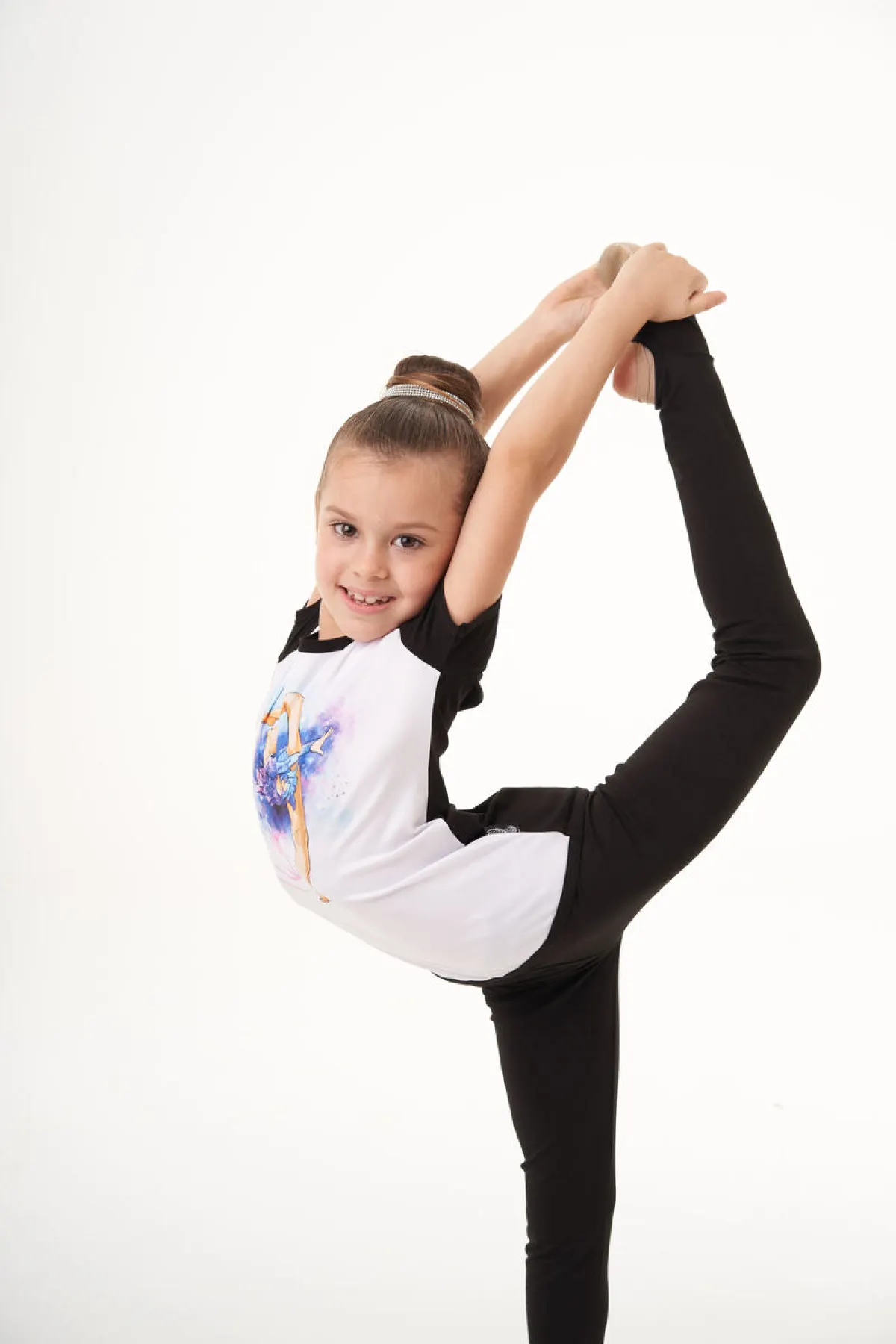 Футболка короткий рукав, Чорний/Білий, 90% бав. + 10% лайк. + біфлекс принт