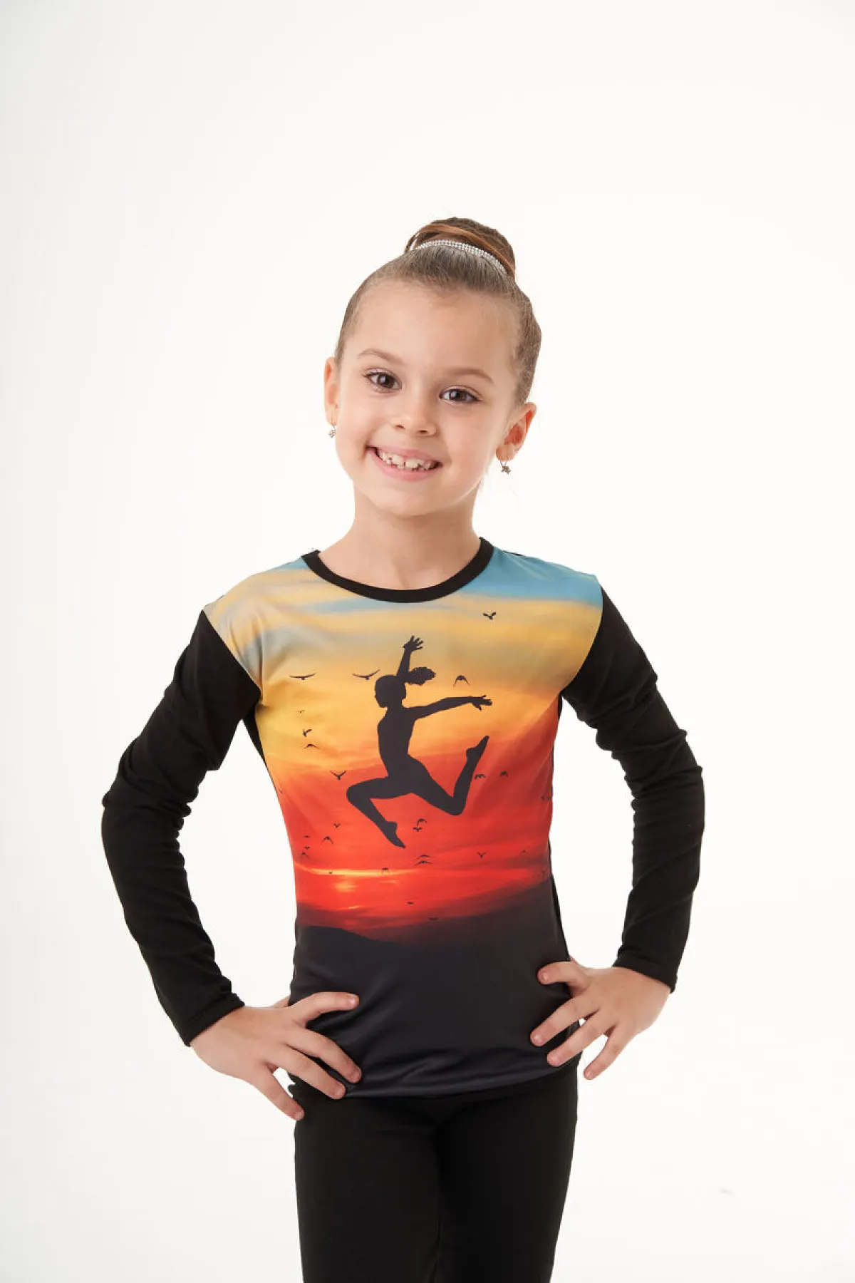 Футболка довгий рукав, Чорний, 90% бав. + 10% лайк. + біфлекс принт