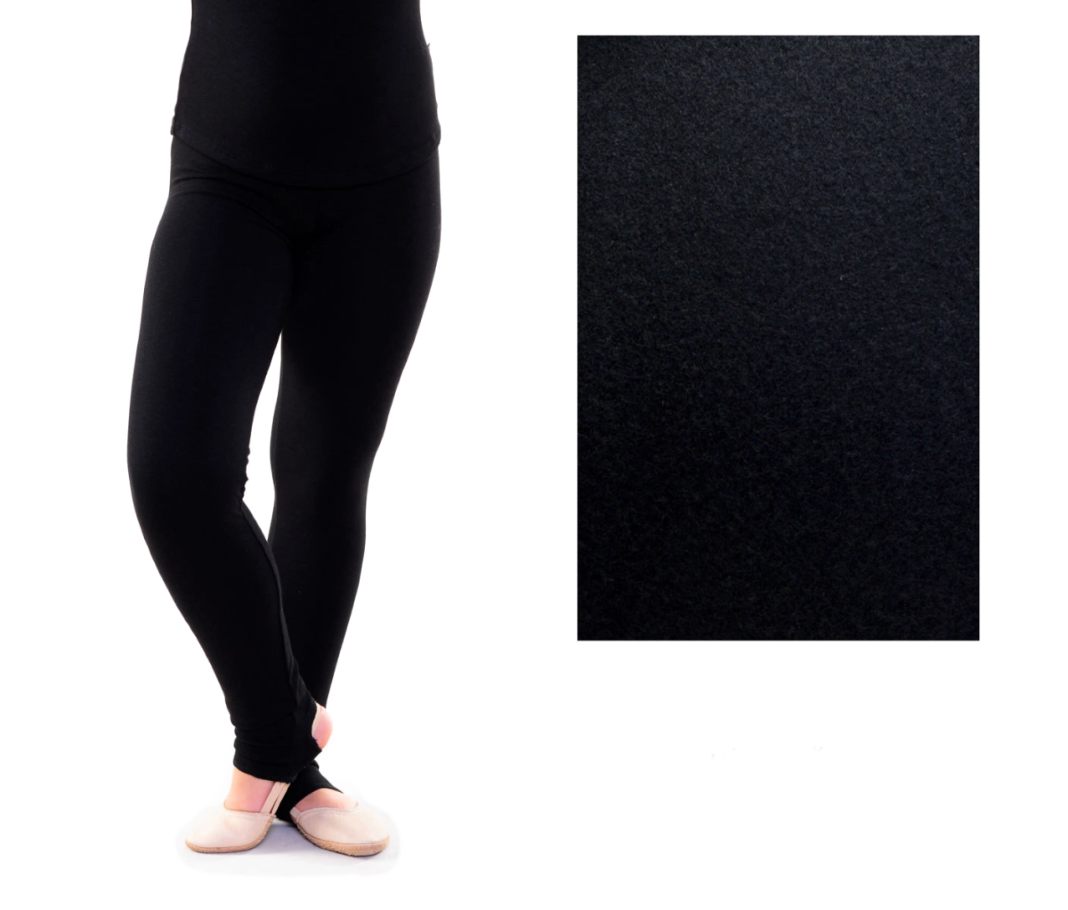 Термобілизна, лосини з дірочкою для п'яти, Чорний, 45% віскоза + 30% бавовна + 25% шерсть