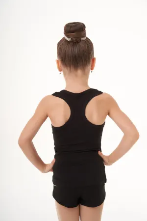 Майка-борцовка, Чорний (зол/мал+АВ), 90% бавовна + 10% лайкра