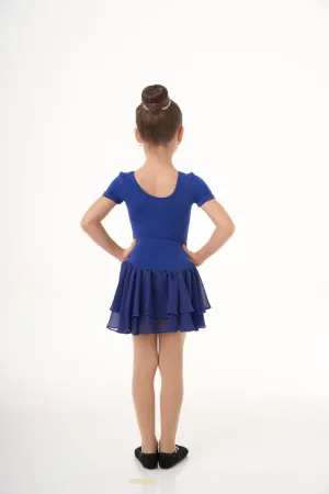 Платье к/р "Николь", Электрик (бел.+жемч.), 90% хлопок + 10% лайкра + шифон