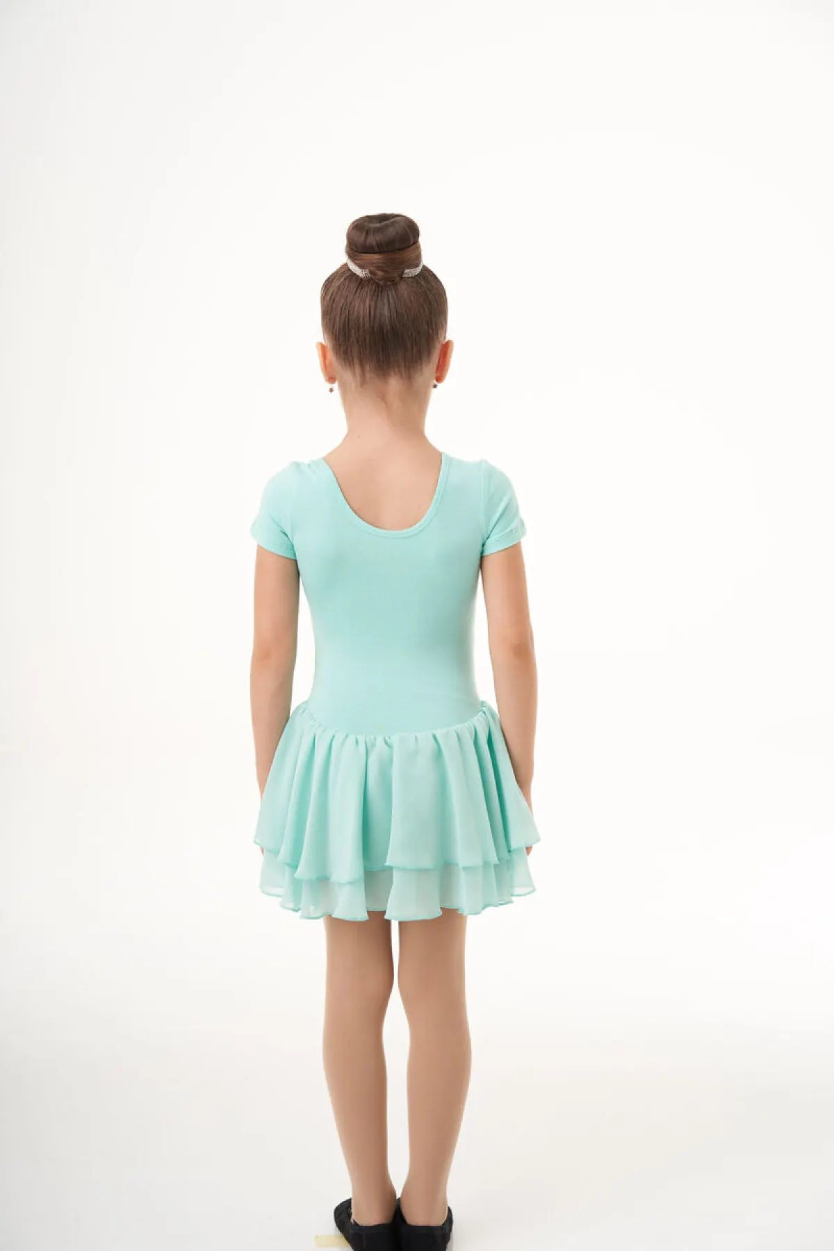 Платье к/р "Николь", Электрик (бел.+жемч.), 90% хлопок + 10% лайкра + шифон