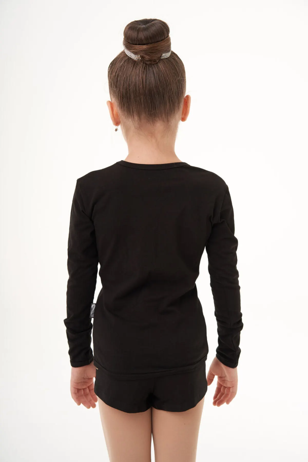 Футболка длинный рукав, Чёрный, 90% хл.+10% лайк. + бифлекс принт