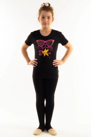 Футболка короткий рукав, Чорний, 90% бавовна + 10% лайкра