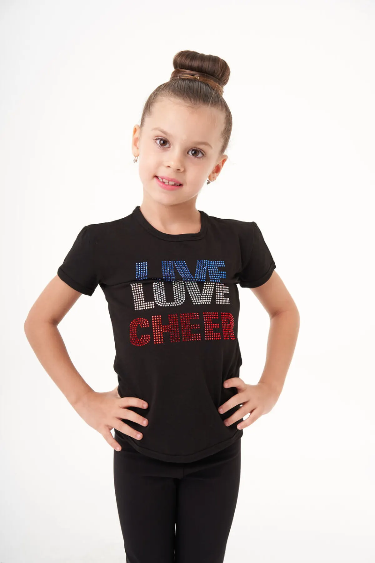 Футболка короткий рукав, Чорний (ел., АВ, черв.), 90% бавовна + 10% лайкра