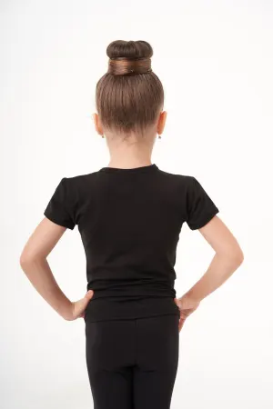 Футболка короткий рукав, Чорний (ел., АВ, черв.), 90% бавовна + 10% лайкра