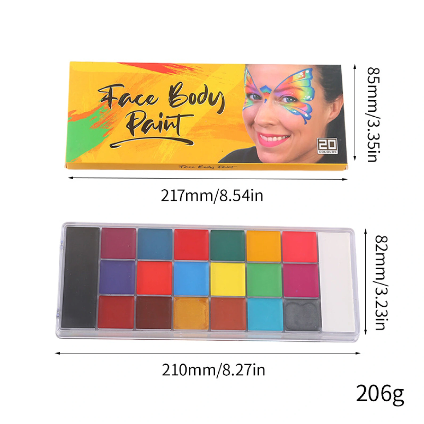 Грим масляний театральний для обличчя і тіла 20 кольорів