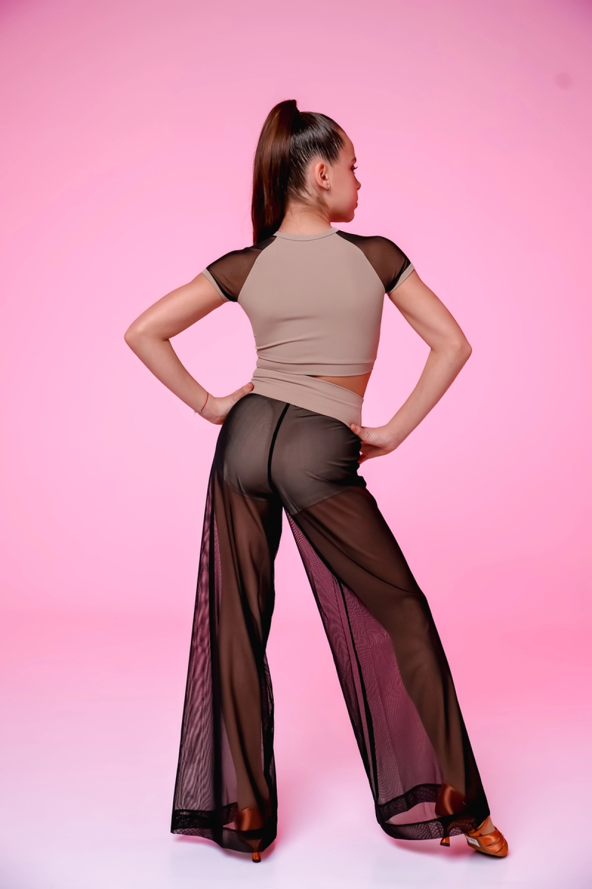 Топ "Зоряна", Капучино, Рубчик+сітка