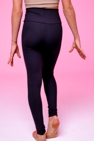 Лосини "Фітнес", Чорний, Рубчик