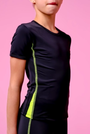 Футболка "Трикутник", Чорний/Неон-лимон, Біфлекс