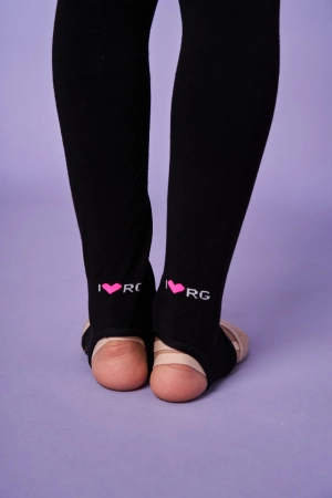 Гетри "I love R.G.", Жовтий  / Неон-рож., Бавовна 90%, поліамід 7%, еластан 3%