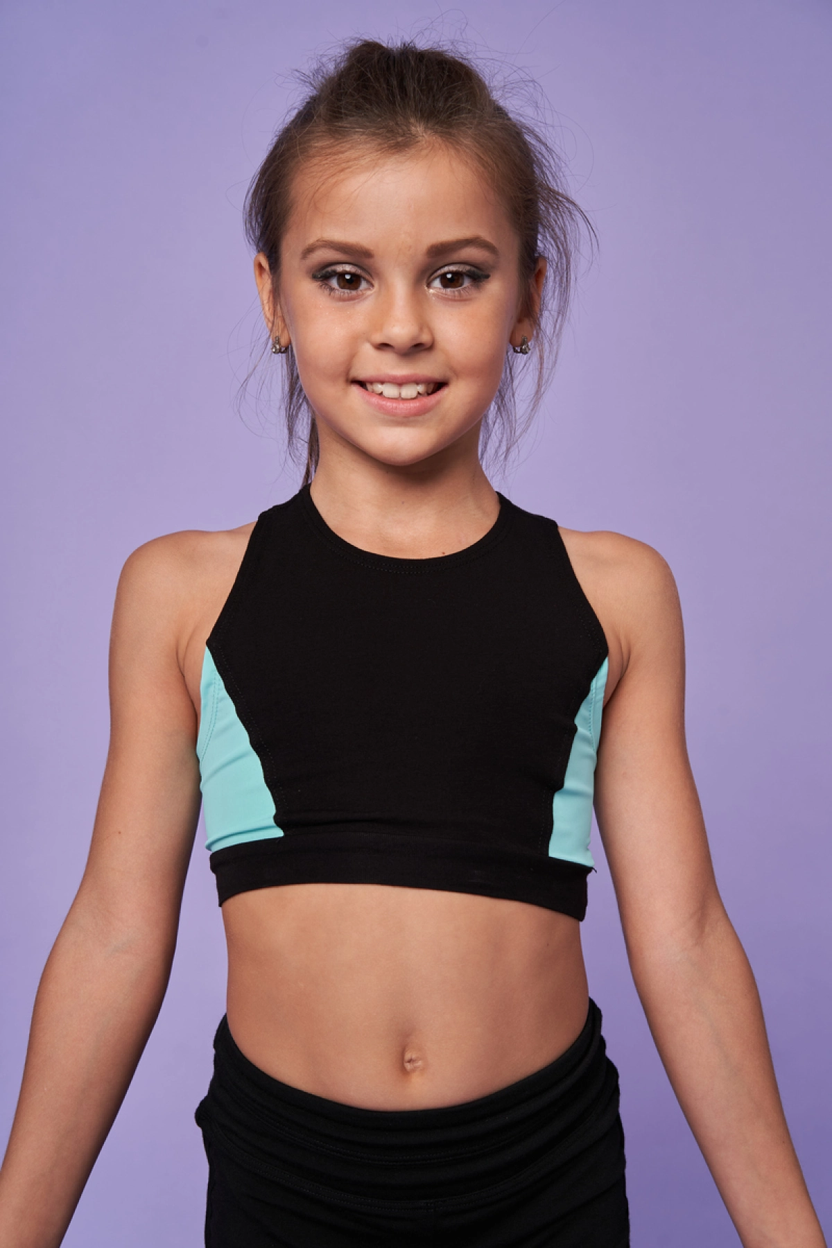 Топ "Іванка", Чорний/Неон-лимон, 90% бав. + 10% лайк. + біфлекс матовий