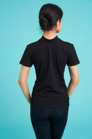 Футболка к/р "Богдан", Чорний, 90% бав. + 10% лайк. + сітка