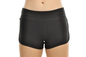 Шорты фигурные с неоновыми вставками, Чёрный/Ярко-розовый, 80% хлопок + 15% вискоза + 5% лайкра