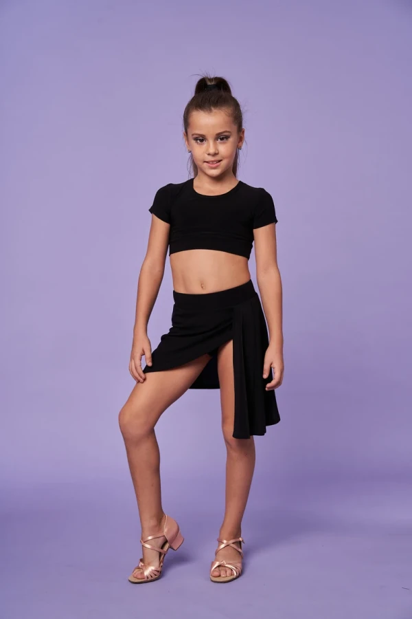 Топ "Классика" короткий рукав, Чёрный, Масло