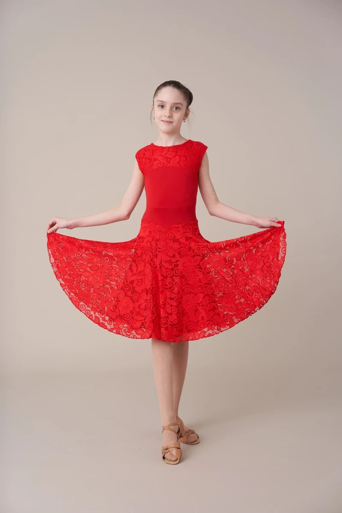 Бейсик б/р "Ассоль", Светло-розовый, Бифлекс блестящий + гипюр