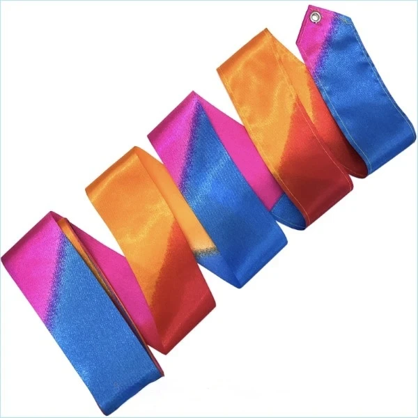 Tuloni Стрічка, 5 м, Fuchsia/Blue/Orange, Штучний шовк