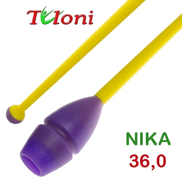 Tuloni Булави Nika, 36 см, Purple/Yellow, Резина + пластик