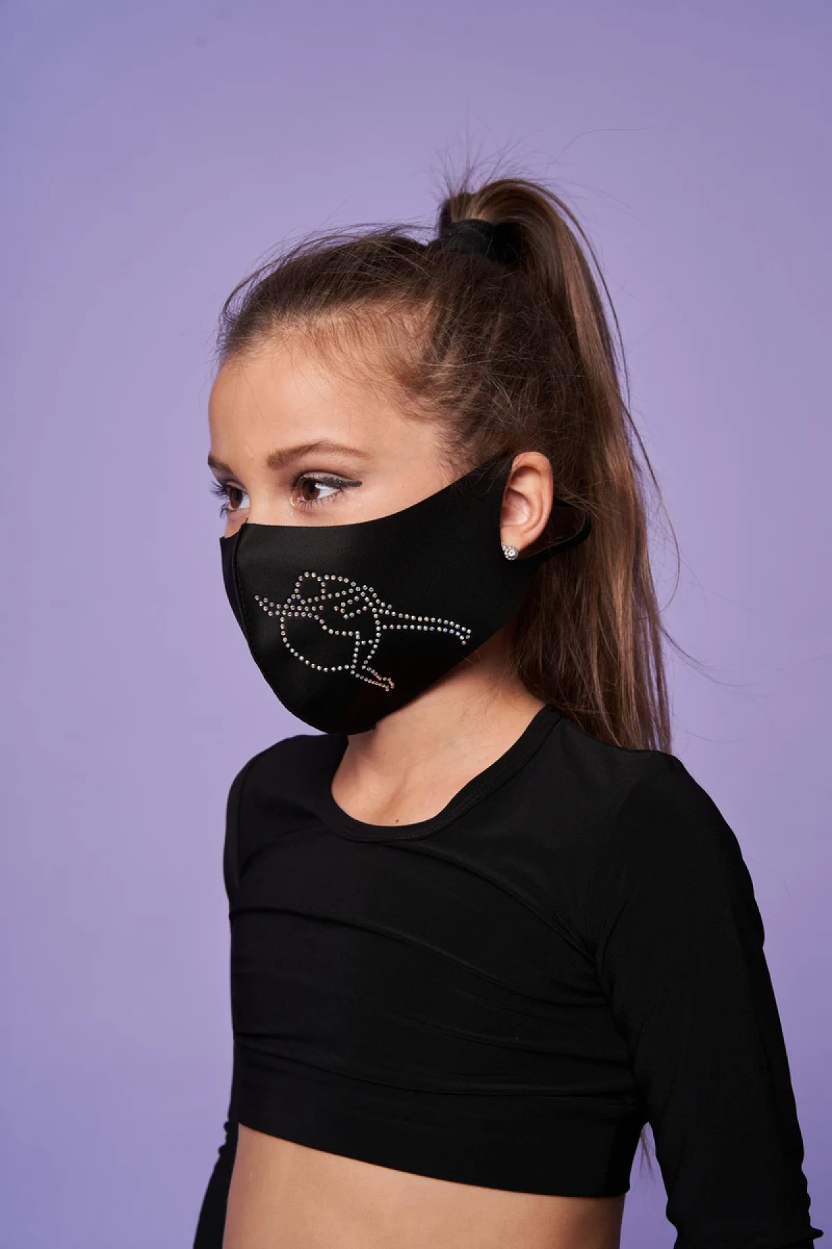 Маска, Чорний (білі), Поліуретан Маска, Чорний (білі), Поліуретан