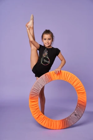 Футболка к/р "Реглан", Чёрный, 90% хлопок + 10% лайкра