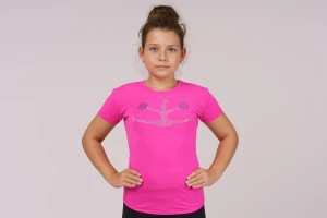 Футболка короткий рукав, Чорний (білі, мал), 90% бавовна + 10% лайкра