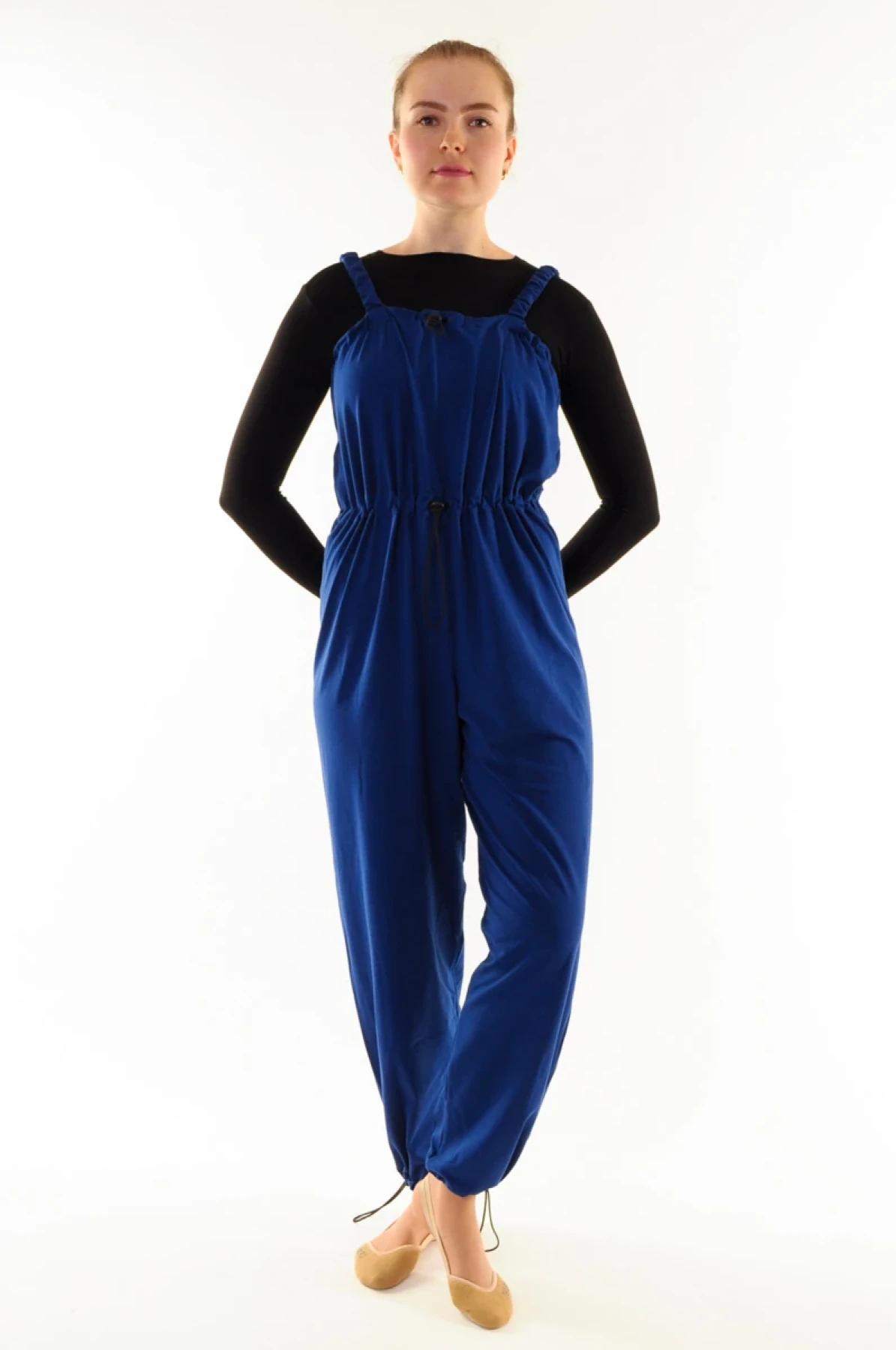 Комбинезон "Мари", Чёрный, 80% хлопок + 15% вискоза + 5% лайкра