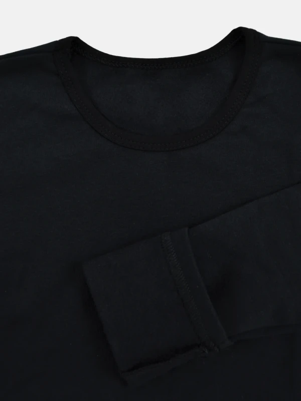 Термобелье, фут-ка д/р, Чёрный, 90% хлопок + 10% лайкра термо