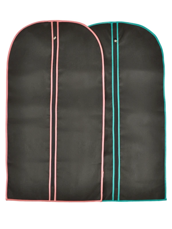 Чехол для одежды детский, Чёрный/Электрик, Спанбонд