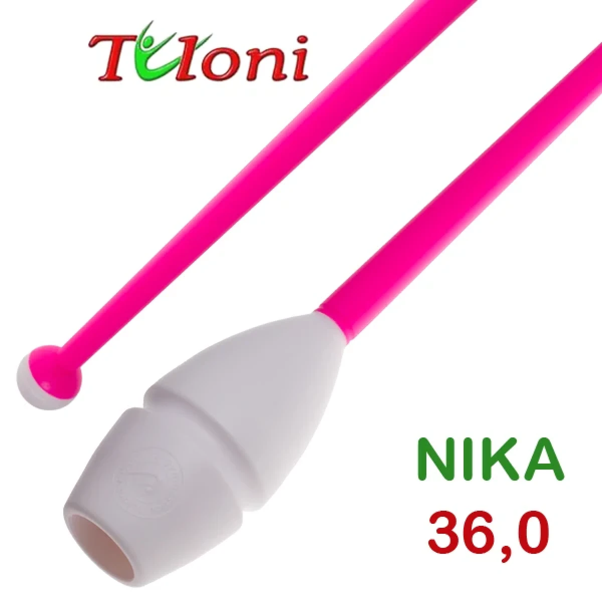 Tuloni Булави Nika, 36 см, White/Pink, Резина + пластик